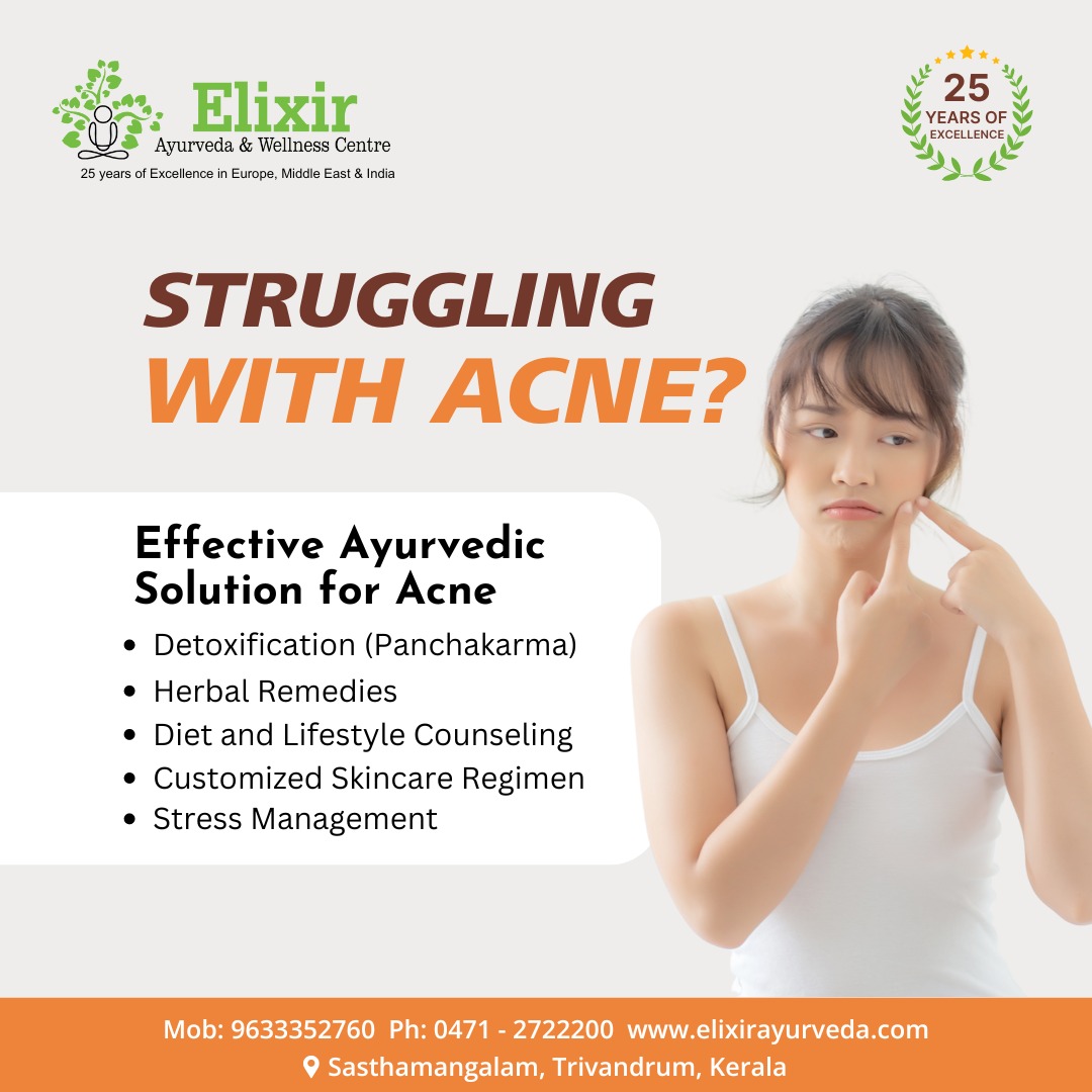 Acne Vulgaris Treatment at Elixir Ayurveda Hospital and Wellness Centre